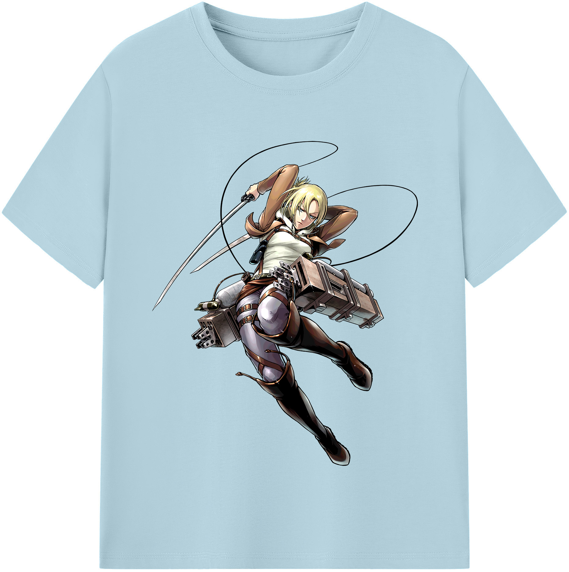 （画像用） 進撃の巨人 アニ・レオンハート Attack on Titan Annie Leonhart 綿100％半袖Tシャツ（フロントプリント）